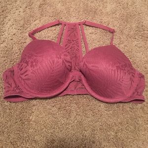 Victoria Secret Pink Floral Front Clasp Bra